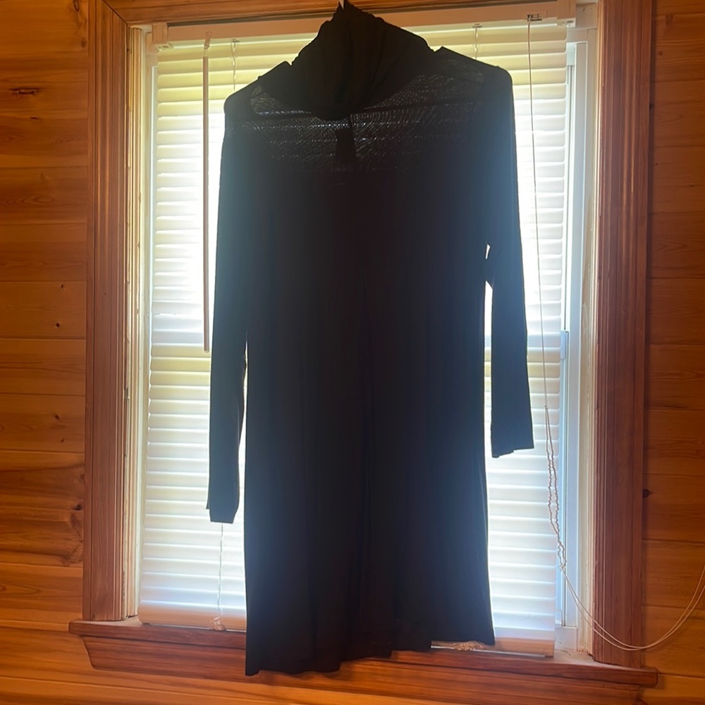 Small black Shane Lee turtleneck dress